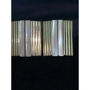 Vintage SWANK Gold-tone with Mother of Pearl accent Cufflinks